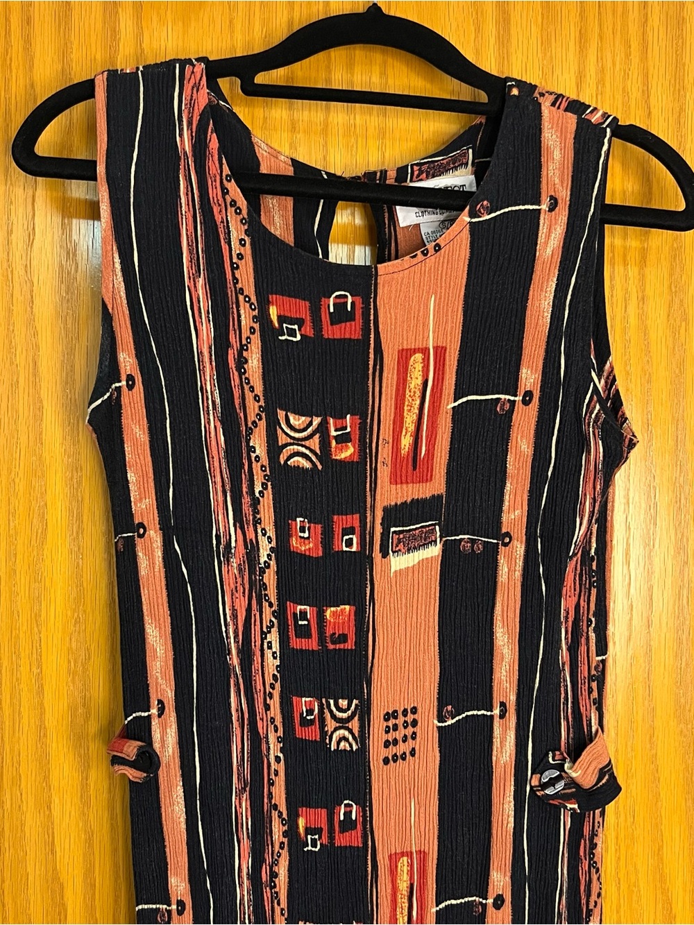 Sleeveless 90s Geometric Maxi Dress